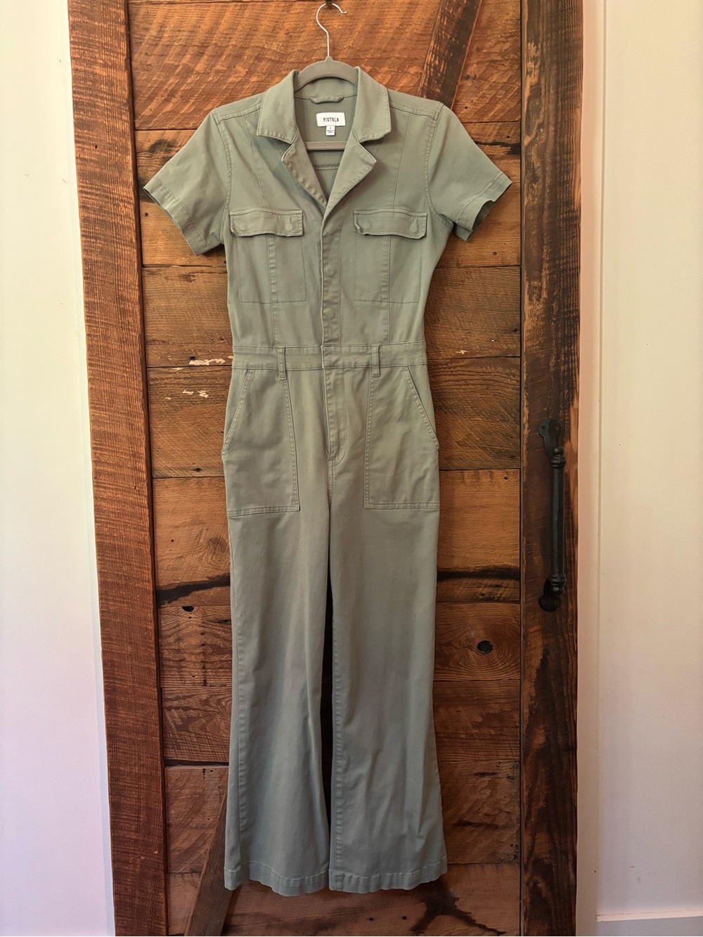 Pistola Olive Short-Sleeve Utility Jumpsuit